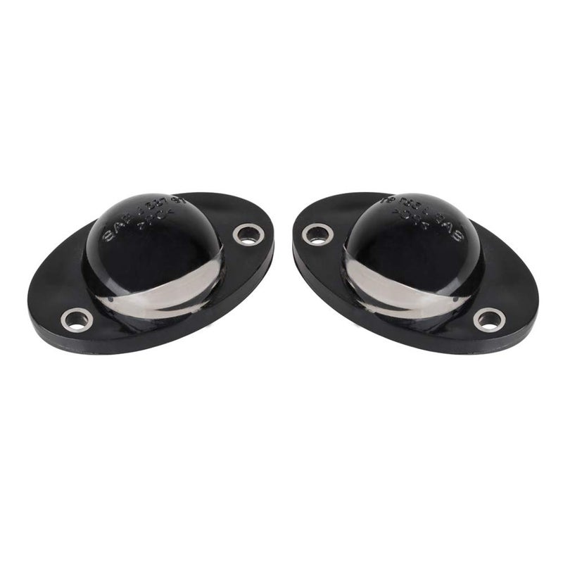 HERCOO License Plate Lights Lamp Lens Left Right Hand Black Housing Compatible with 1994-2002 Dodge Ram 1500 2500 3500 Pickup Truck Rear Step Bumper Aftermarket Replacement, Pack of 2 - Image 1